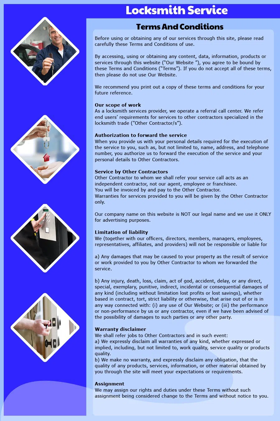 Express Locksmith Store El Cajon, CA 619-213-1443 - TermsAndCondition-15